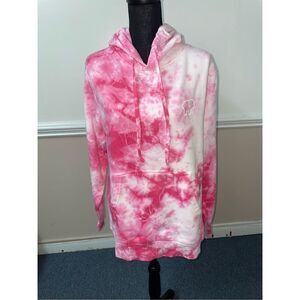 NWT Ivory Ella Peony Cloud Tie-Dye Pink Hoodie Size Small